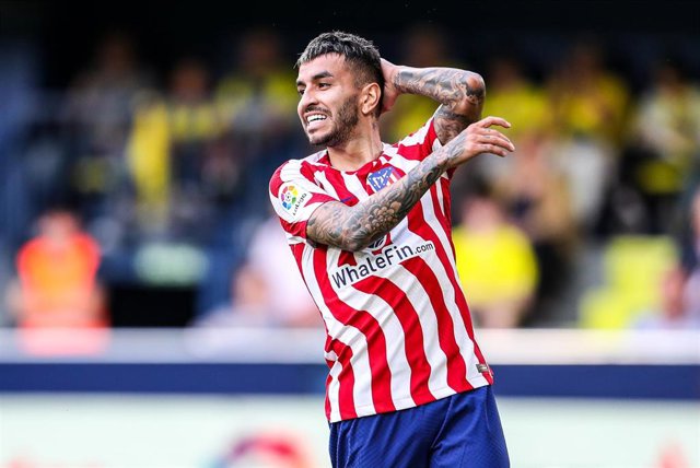 Ángel Correa, durante un partido con el Atlético de Madrid.