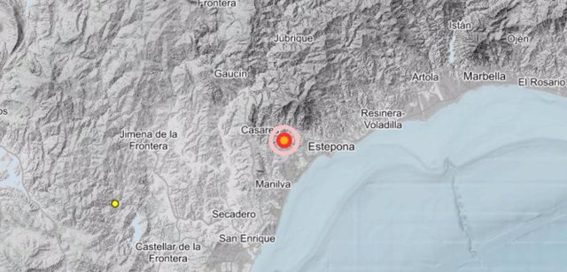 Registrado un terremoto de magnitud 3 con epicentro en Casares (Málaga)