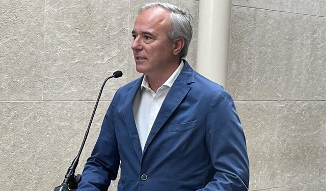 El presidente del PP Aragón, Jorge Azcón.