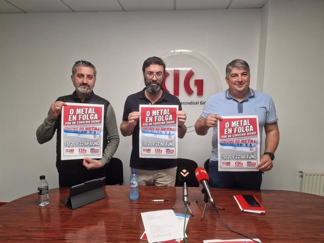 Sindicatos del Metal de Pontevedra convocan tres días de huelga en junio ante la "incapacidad" de la patronal de llegar a acuerdos.