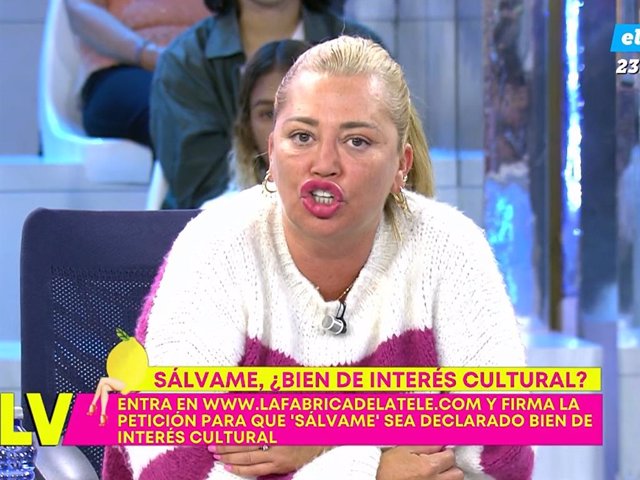 BELÉN ESTEBAN EN EL PLATÓ DE 'SÁLVAME DIARIO'