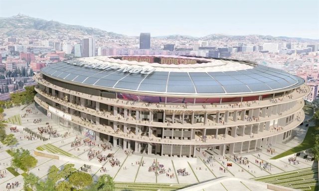 Archivo - Disseny del nou Camp Nou dins l'Espai Barça