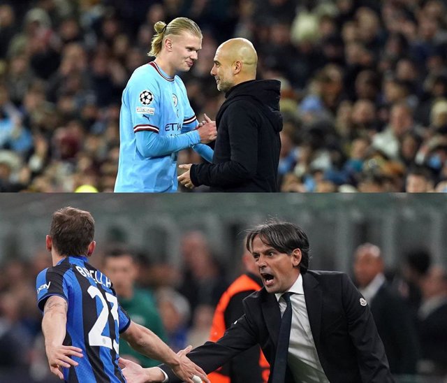 Archivo - Manchester City e Inter de Milán pugnan este sábado por la Liga de Campeones en Estambul (Turquía)