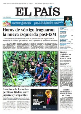 Portada de El País del 11 de junio de 2023