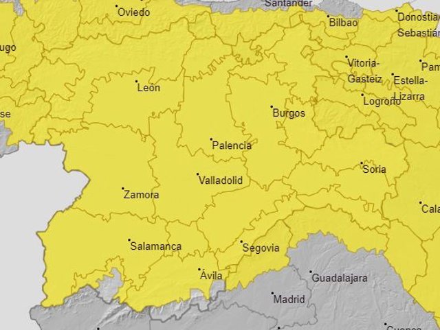 Avisos por meteorlogía de la Aemet.