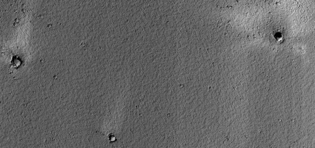 Cráteres y rachas de viento en Marte