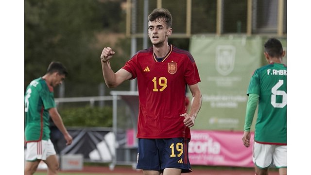 Aimar Oroz con la selección española Sub-21