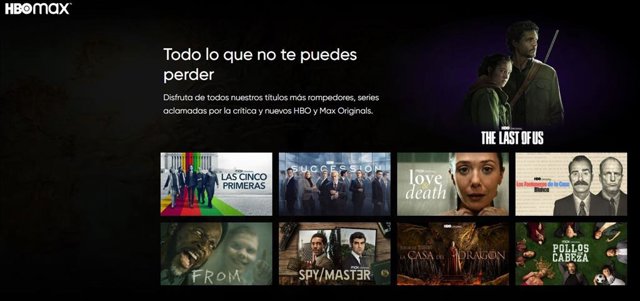 Interfaz de HBO Max