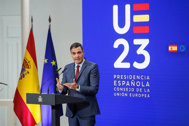 El presidente del Gobierno, Pedro Sánchez, presenta las prioridades de la Presidencia española del Consejo de la UE