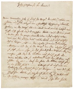 Carta autógrafa de Mozart, a subasta