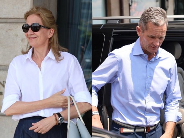 LA INFANTA CRISTINA E IÑAKI URDANGARIN SALEN DEL HOTEL PARA ACUDIR A LA GRADUACIÓN DE SU HIJA IRENE