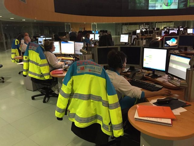 Archivo - Sala de Emergencias 112 Comunidad de Madrid