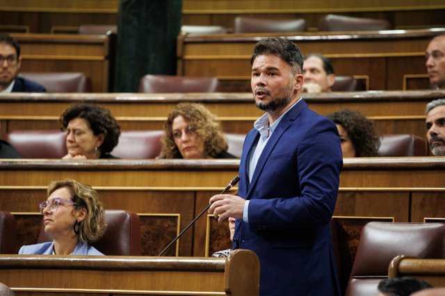 Archivo - El portaveu d'ERC al Congrés, Gabriel Rufián