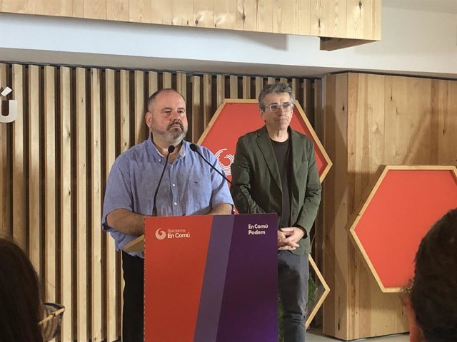El portaveu dels comuns, Joan Mena, i el portaveu de BComú, Jordi Martí