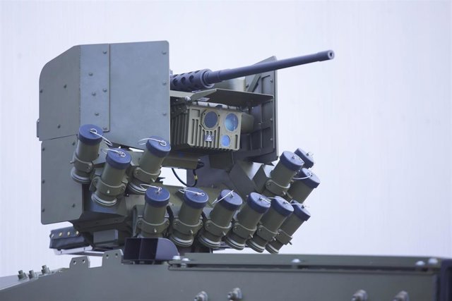 Archivo - Detalle de los nuevos vehículos de blindaje presentados recientemente en Alcalá de Guadaíra, en Sevilla.