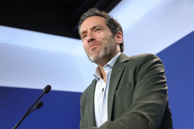 Archivo - El portavoz de campaña del PP y vicesecretario de Cultura y Sociedad Abierta, Borja Sémper, ofrece una rueda de prensa posterior en la sede nacional del PP, a 8 de mayo de 2023, en Madrid (España).