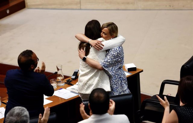 La socialista Blanca Martín tras ser elegida Presidenta de la Asamblea de Extremadura