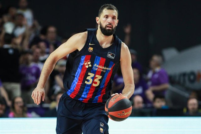 Nikola Mirotic, durante un partido del Barça.