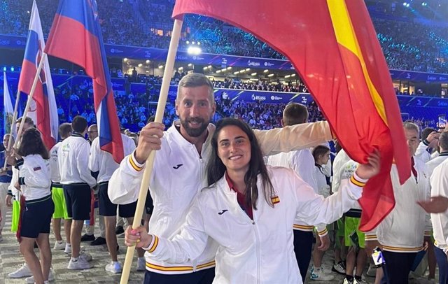 Carlos Arévalo y Patricia Encinas, abanderados de la delegación española en los Juegos Europeos 2023.