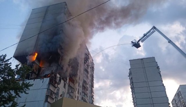 Explosión en un edificio en Kiev, Ucrania