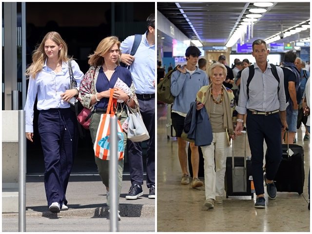 La Infanta Cristina aterrizó en Ginebra con sus hijos Irene y Miguel, mientras Iñaki Urdangarín llegó a la ciudad con su madre, Claire Liebaert, y su hijo Pablo