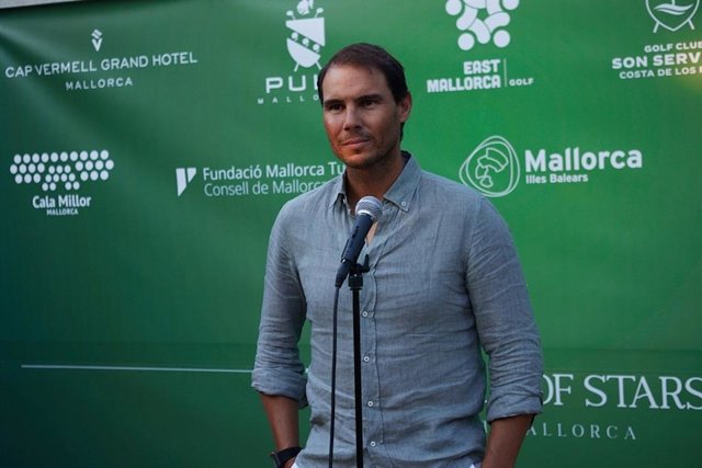 El tenista rafa Nadal apoya el torneo de golf benéfico 'The Battle of Stars' en Mallorca.