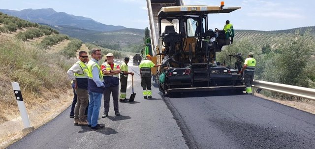 Visita a las obras en las carreteras de la comarca de Cazorla