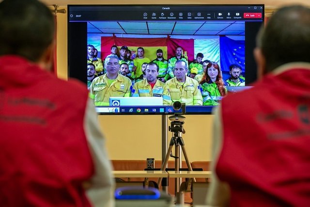 Videoconferencia con el equipo del Plan Infocam desplazado a Canadá