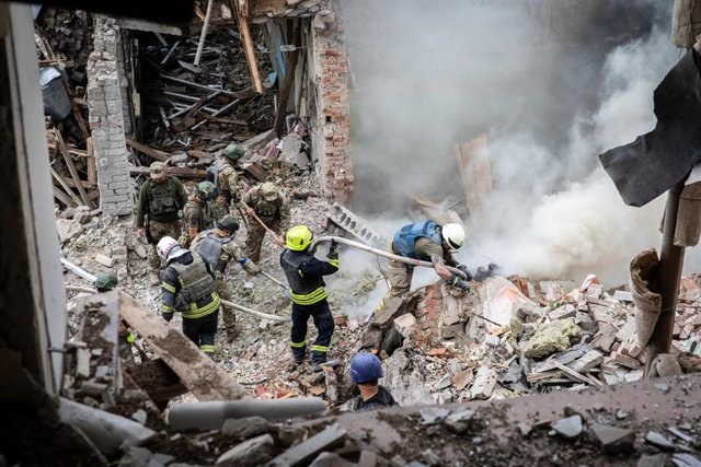 Archivo - Un bombardeo sobre Kramatorsk, Donetsk, en Ucrania (Archivo)