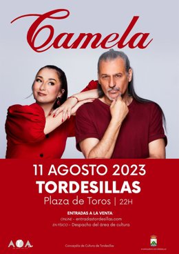 Camela, pórtico de las fiestas de Tordesillas (Valladolid) con un concierto el 11 de agosto.
