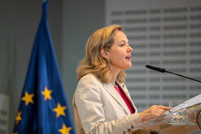 La vicepresidenta primera y ministra de Asuntos Económicos y Transformación Digital, Nadia Calviño, a 29 de junio de 2023, en Madrid (España).