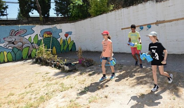Archivo - Unos niños participan en una actividad del Plan Corresponsables.