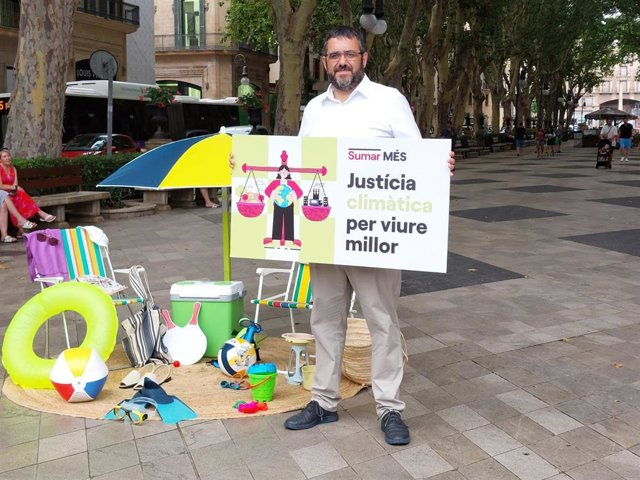 El candidato de Sumar MÉS al Congreso, Vicenç Vidal, reivindica la justicia climática para "vivir mejor"