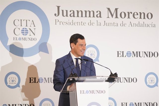 Juanma Moreno, este lunes en Madrid
