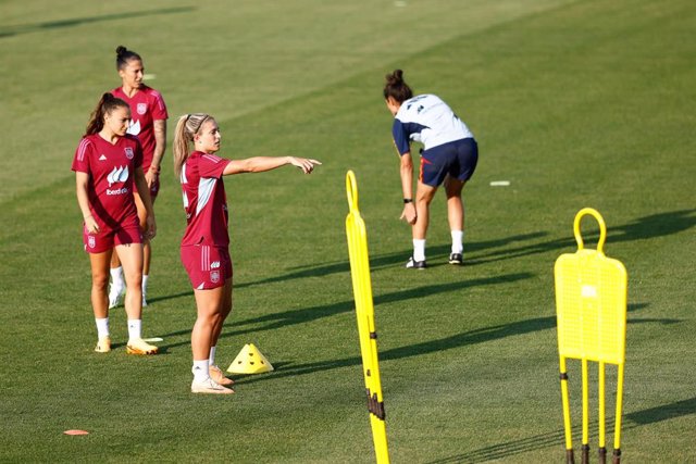 Alexia Putellas durante un entrenamiento con la selección española. 