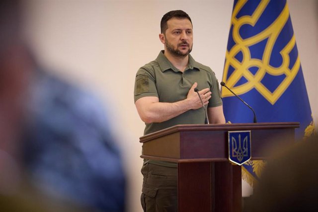 El presidente de Ucrania, Volodimir Zelenski, durante una visita a Odesa