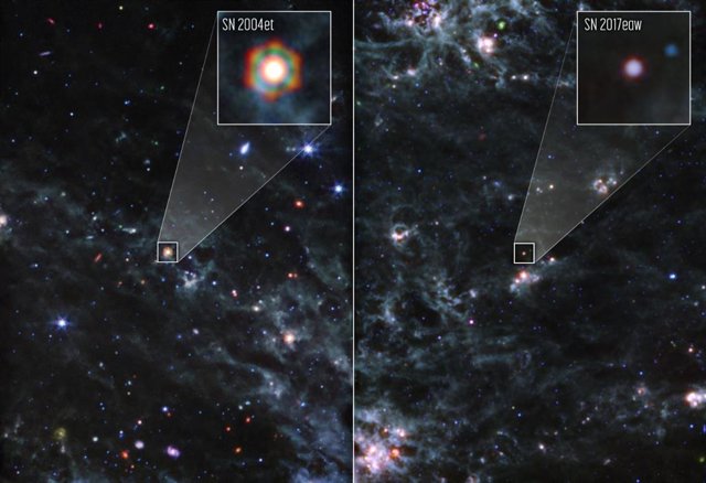 Imágenes del Telescopio Espacial James Webb  revelan grandes cantidades de polvo dentro de supernovas a millones de kilómetros