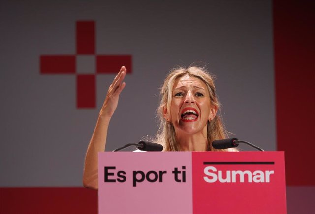 La ministra de Trabajo y candidata de Sumar a la Presidencia del Gobierno, Yolanda Díaz