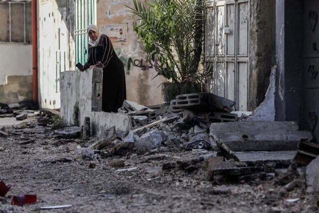Efectos de la ofensiva militar lanzada por las fuerzas israelíes en Yenín