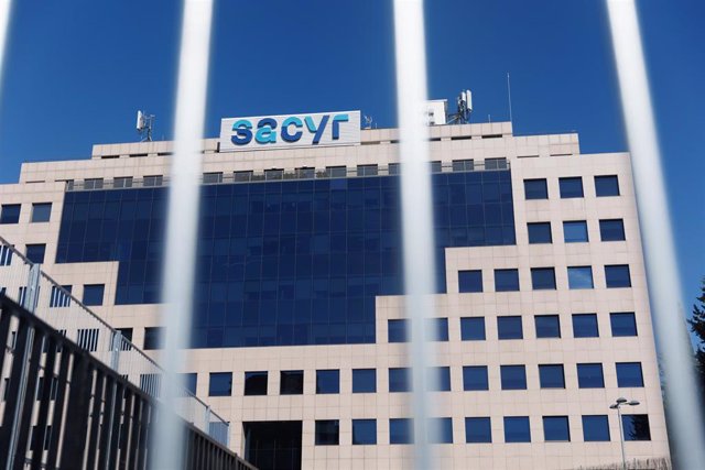 Archivo - Fachada de la sede de Sacyr, a 27 de marzo de 2023, en Madrid (España). Sacyr, S. A. es una empresa española que cotiza en el Ibex 35.