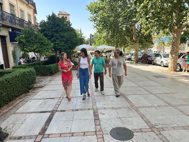 La secretaria general de Podemos Andalucía y cabeza de lista de Sumar al Congreso por Granada, Martina Velarde, en Granada.