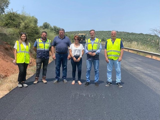 Visita a obras en carreteras de El Condado