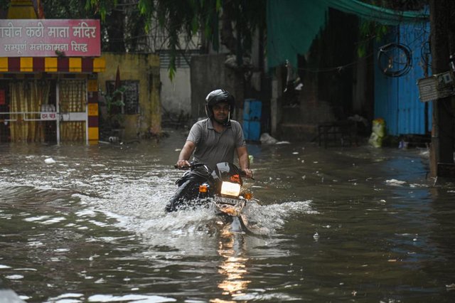 Lluvias en Nueva Delhi, India