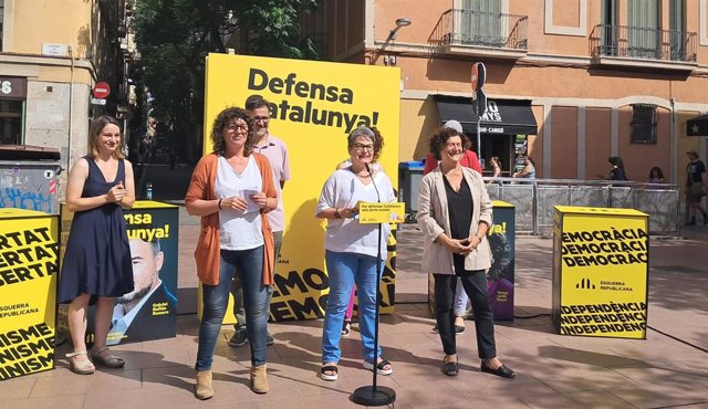 Míting d'ERC sobre habitatge i drets socials