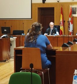 La exedil de Bobadilla, en la primera jornada del juicio iniciado este lunes en la Audiencia de Valladolid.