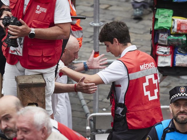 Imatge del cinquè 'encierro' dels Sanfermines 2023