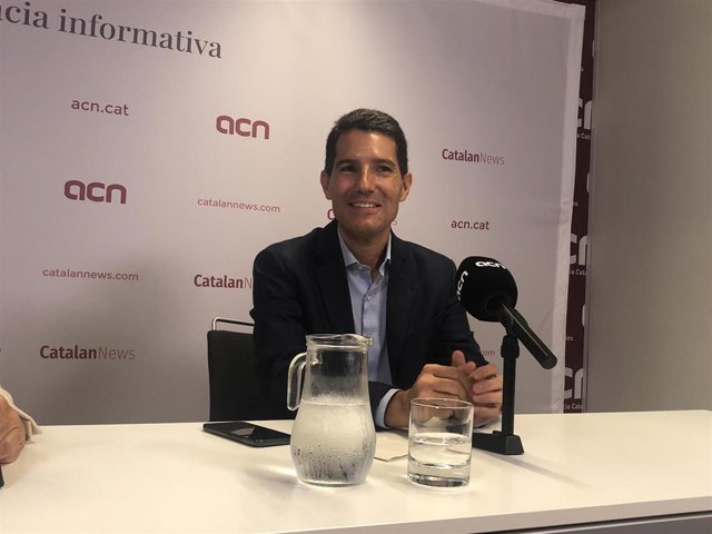 El cabeza de lista del PP por Barcelona, Nacho Martín Blanco, en una rueda de prensa