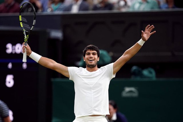 Carlos Alcaraz, durante un partido.