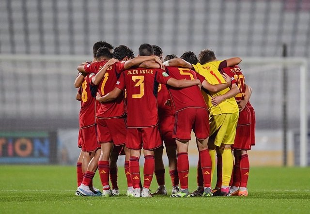 La selección española masculina sub-19 de fútbol, en el Campeonato de Europa.