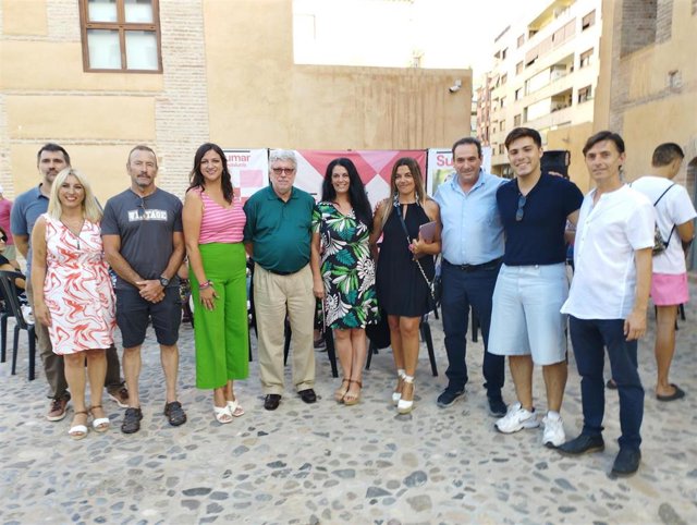 El candidato número 2 de Sumar al Congreso por Madrid, Agustín Santos, en una acto de Sumar en Málaga